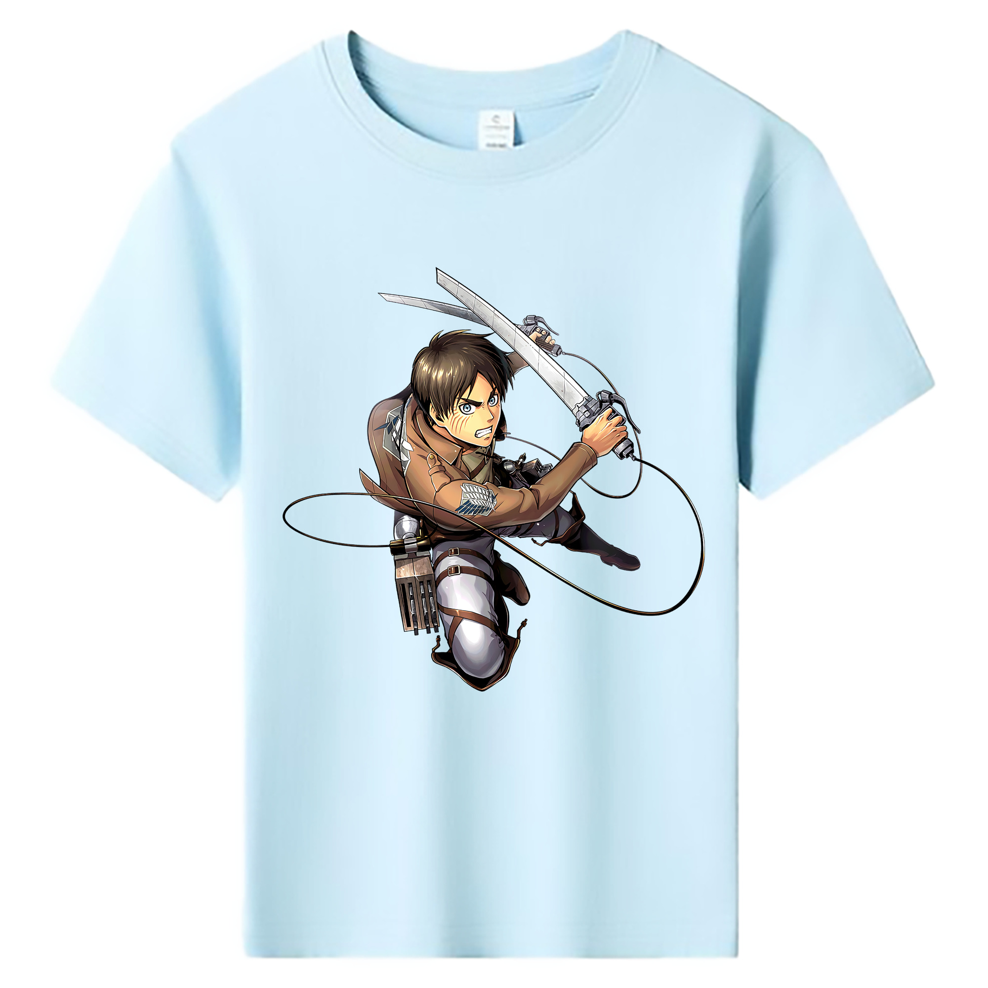 （画像用） 進撃の巨人 エレン･イェーガー Attack on Titan Eren Jäger 綿100％キッズTシャツ（フロントプリント）